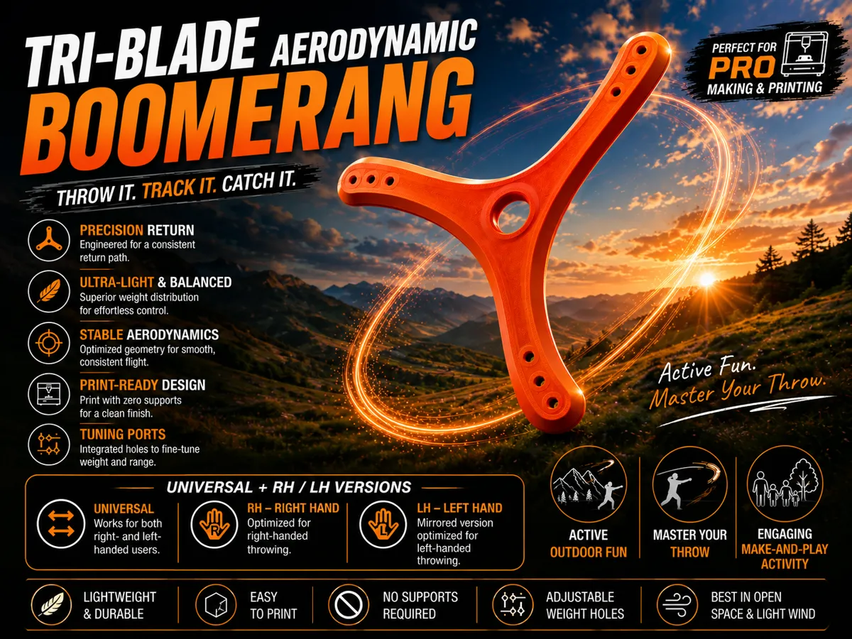 Tri-Blade Boomerang